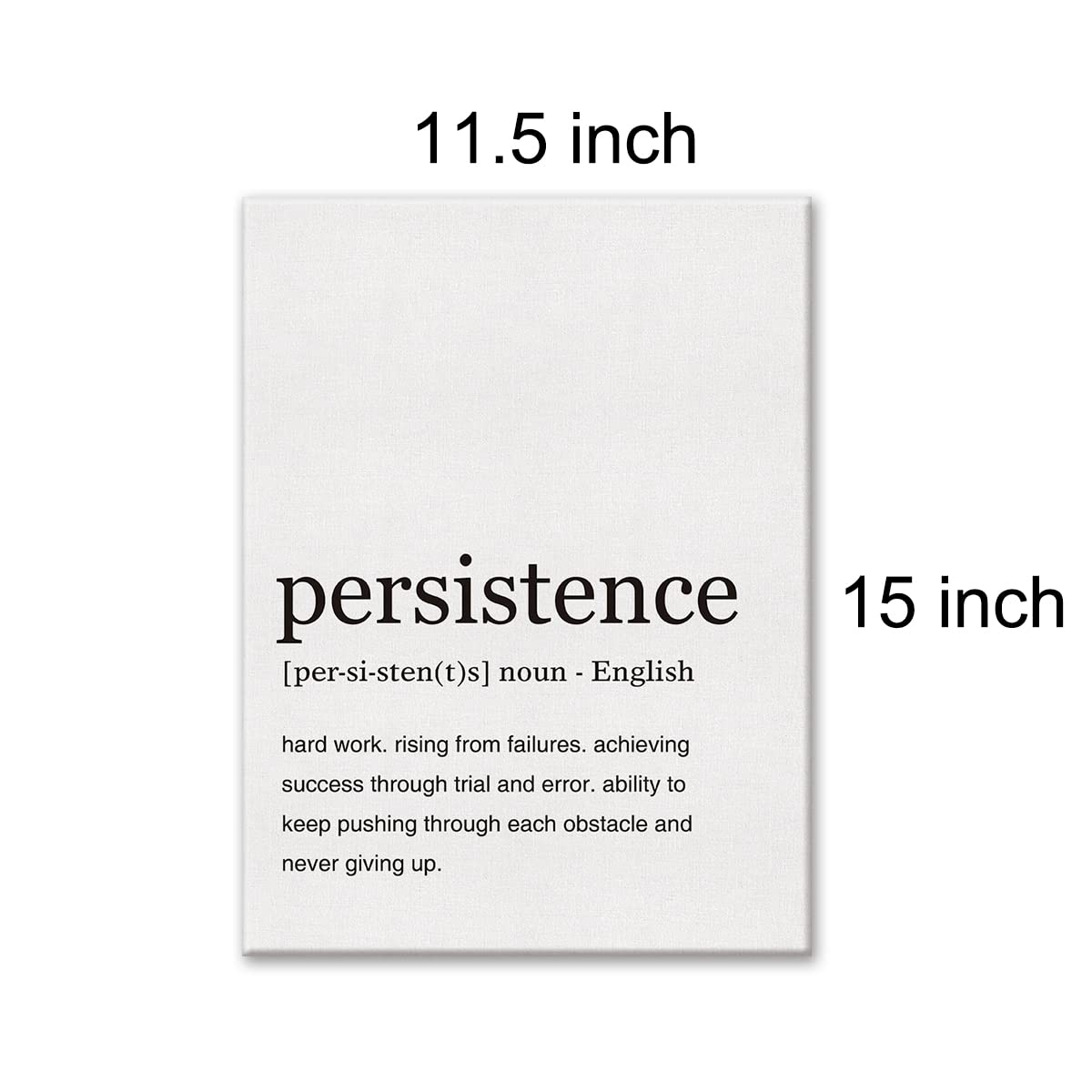 Persistence Definition Print Canvas Wall Art Home Office Decor Modern Minimalist Painting 12X15 Canvas Poster Framed Ready To Ha
